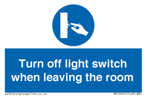 Turn off light switch when leaving the room